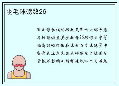 羽毛球磅数26