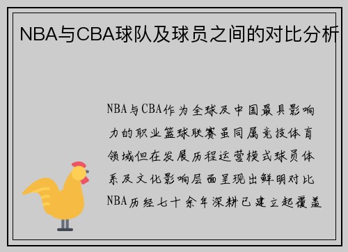 NBA与CBA球队及球员之间的对比分析